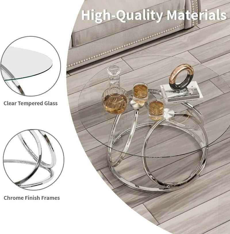 O&K FURNITURE Round Coffee Table