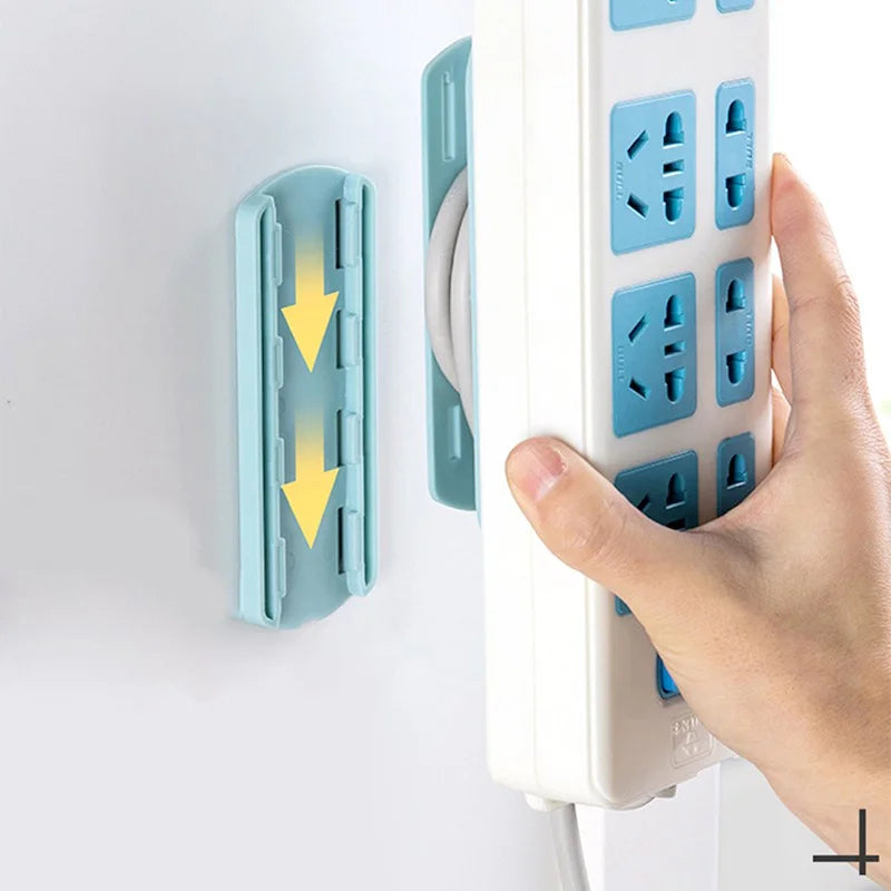 Self-Adhesive Power Strip Holder with Cable Organizer