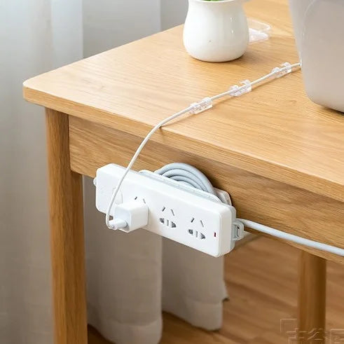 Self-Adhesive Power Strip Holder with Cable Organizer