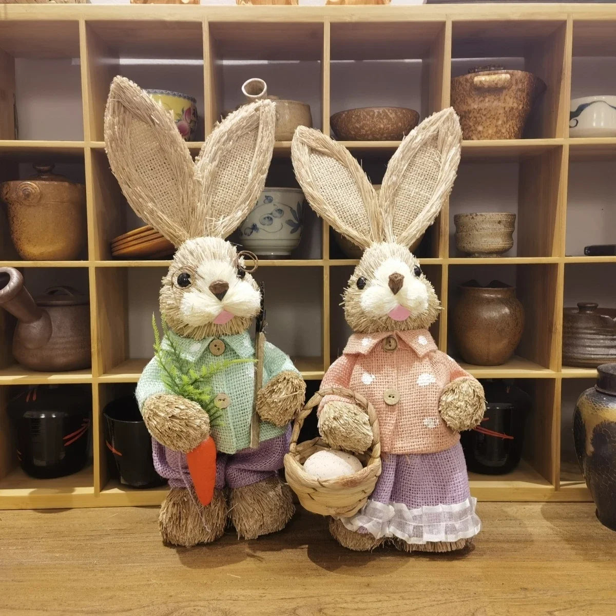 Cute Straw Rabbits Bunny Decorations