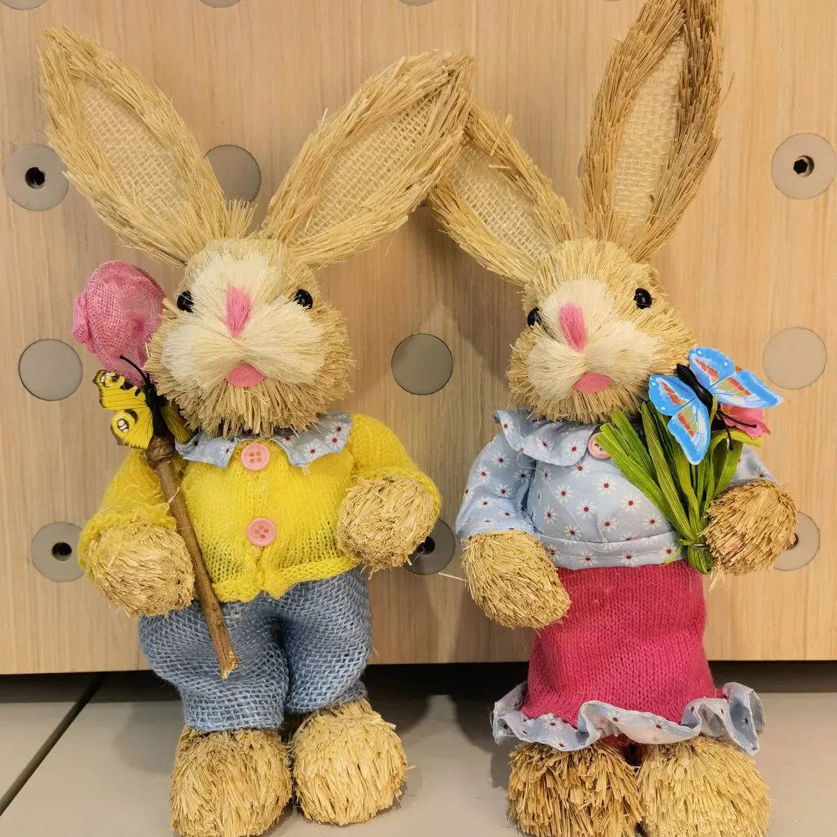 Cute Straw Rabbits Bunny Decorations