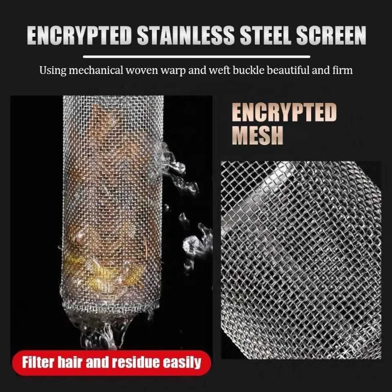 Stainless Steel Mesh Sink Strainer: Anti-Clog Drain Filter for Kitchen, Bathroom, Bathtub, and Shower
