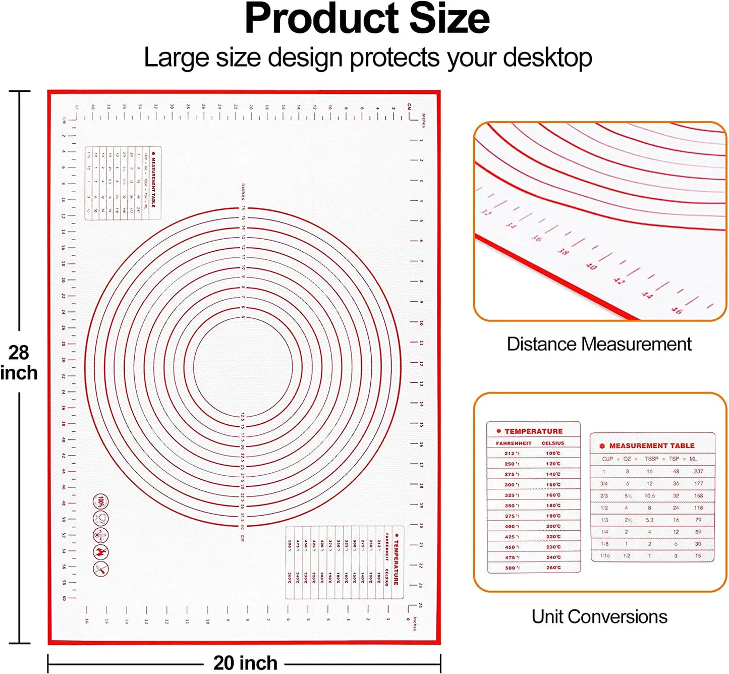 UNTIOR Silicone Dough Mat: Multi-functional Kitchen Bakeware