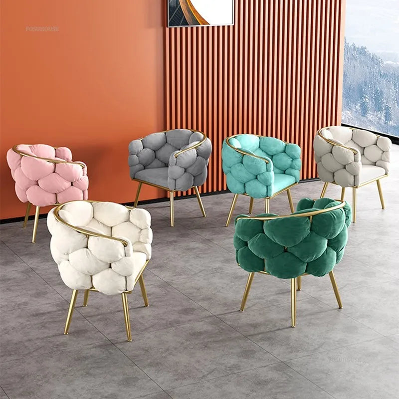 Upholstered Backrest Luxury Chairs