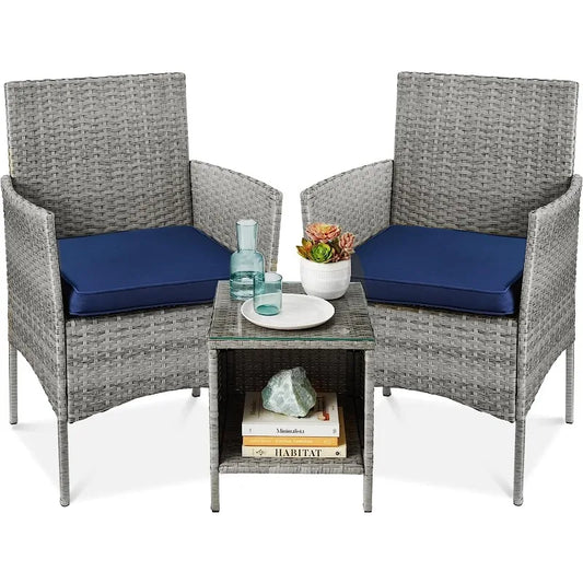 Outdoor Wicker Conversation Bistro Set