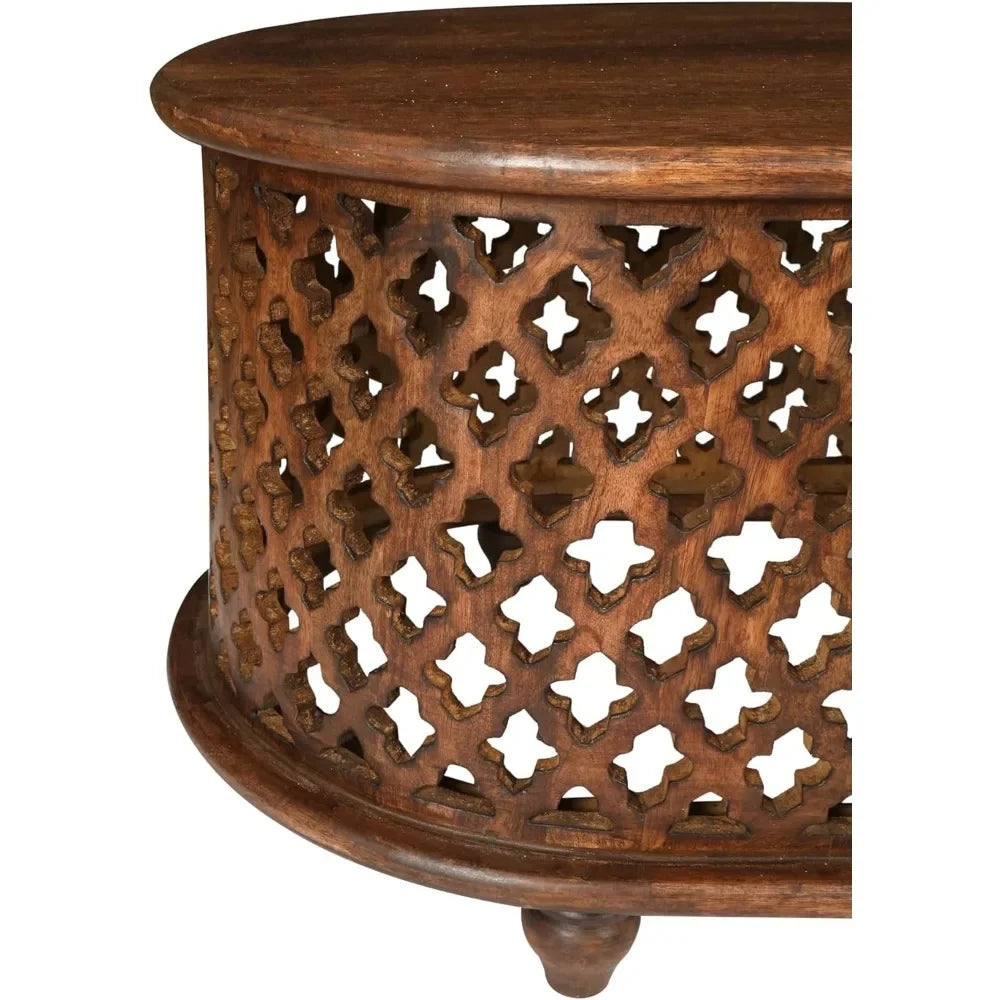 Oval Wooden Coffee Side Table