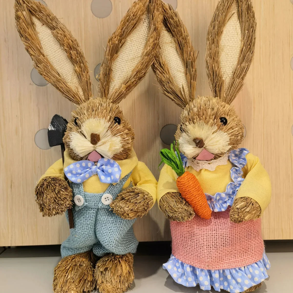 Cute Straw Rabbits Bunny Decorations