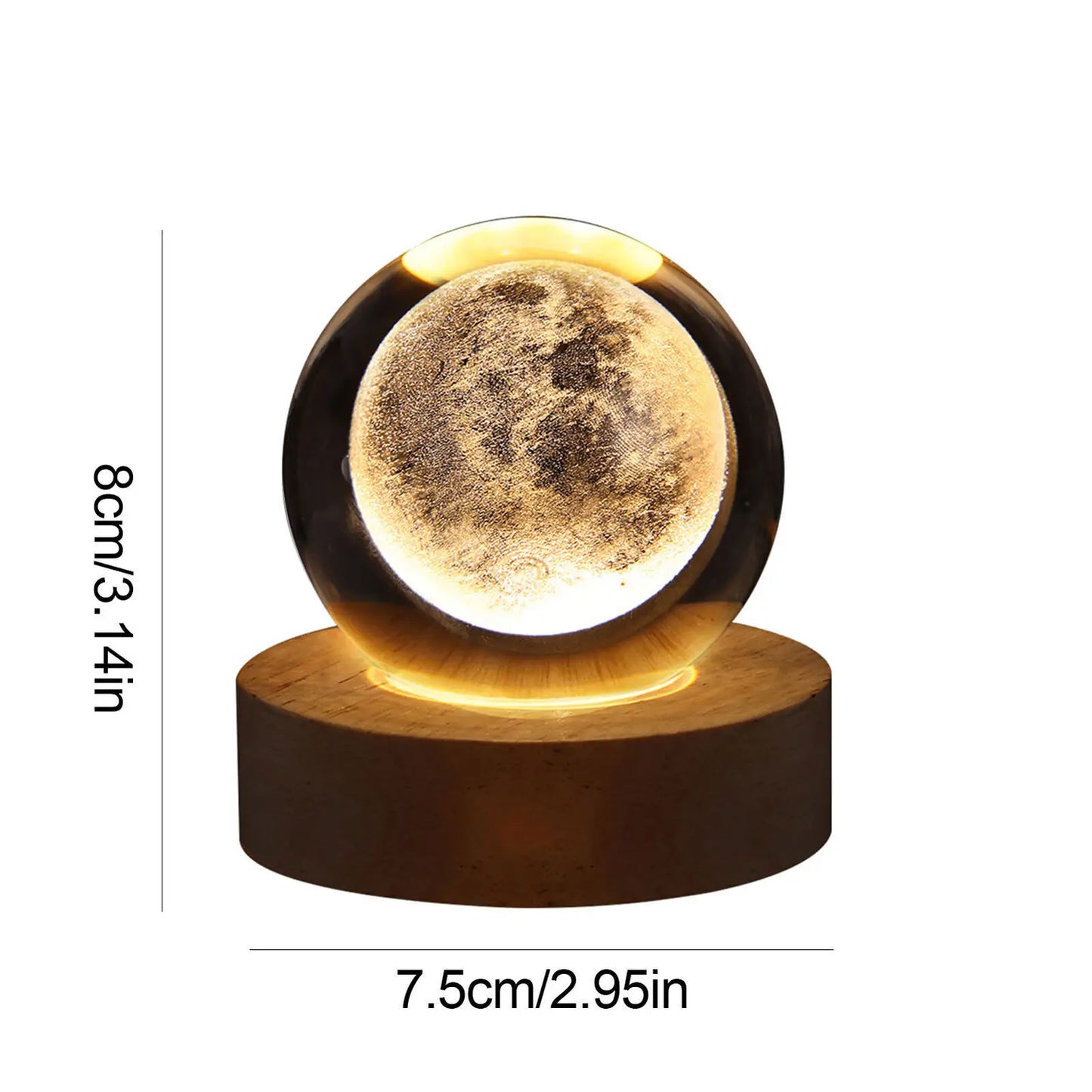 USB LED Night Light, Galaxy Crystal Ball, Table Lamp