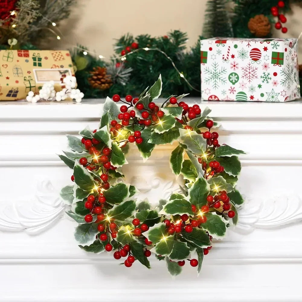 Artificial Leaves Garland With Light String