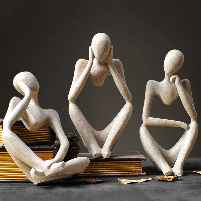 Abstract Thinker Statue Miniature