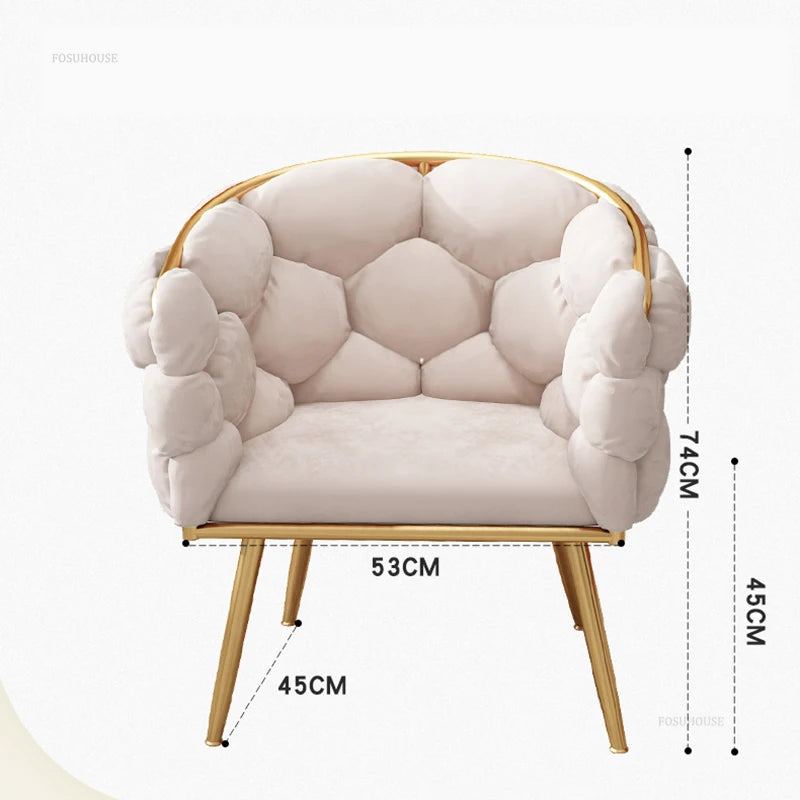 Upholstered Backrest Luxury Chairs