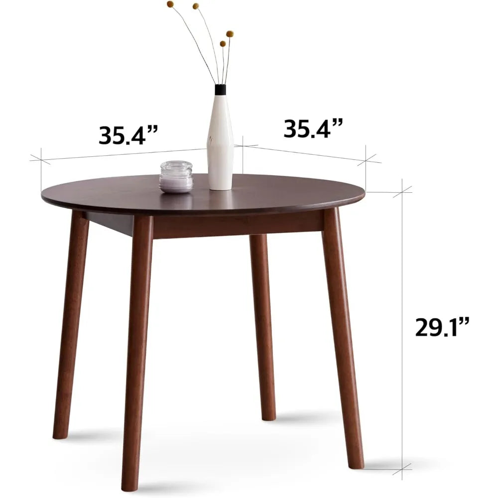 Mid Century Modern Malaysian Oak Kitchen Table (Walnut)