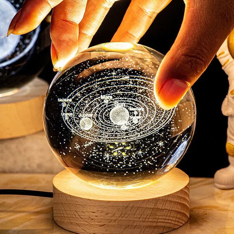 USB LED Night Light, Galaxy Crystal Ball, Table Lamp
